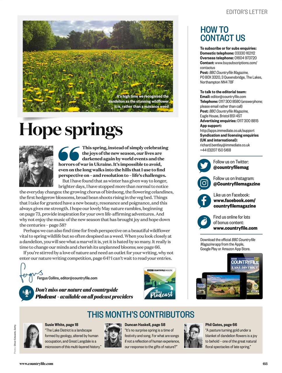 BBC Countryfile Magazine Preview Pages