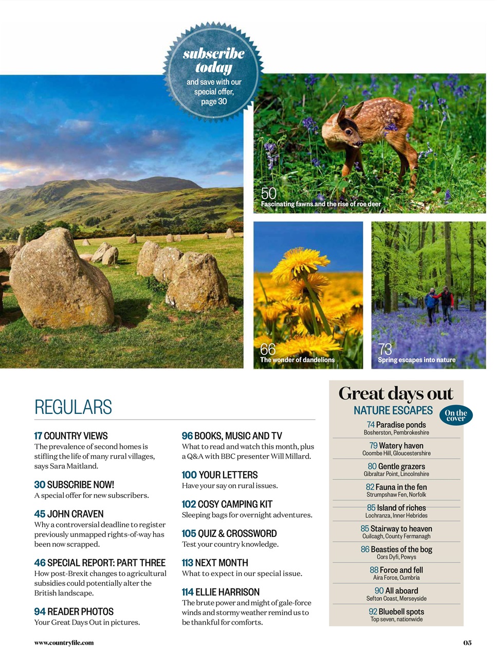 BBC Countryfile Magazine Preview Pages
