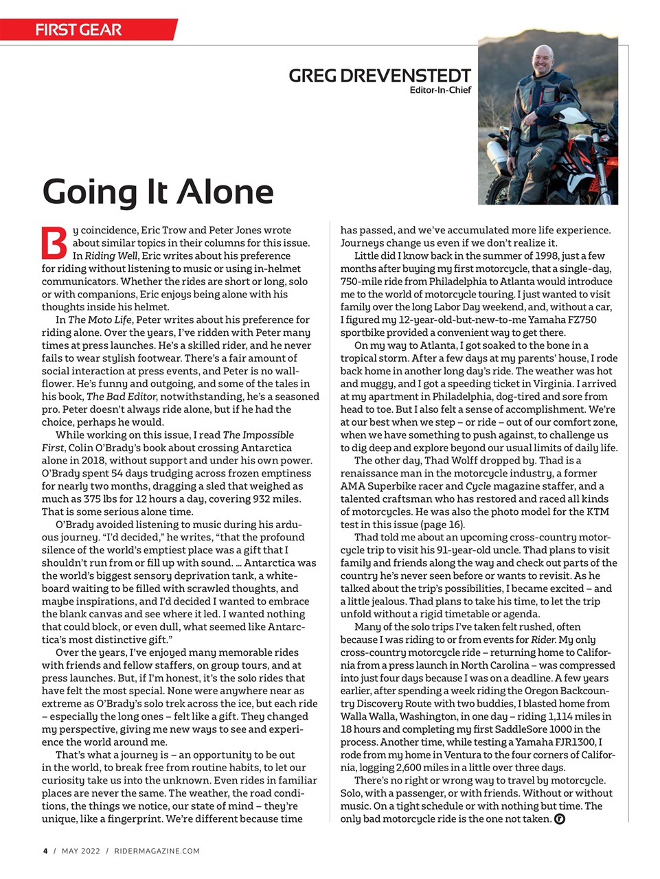Rider Magazine Preview Pages