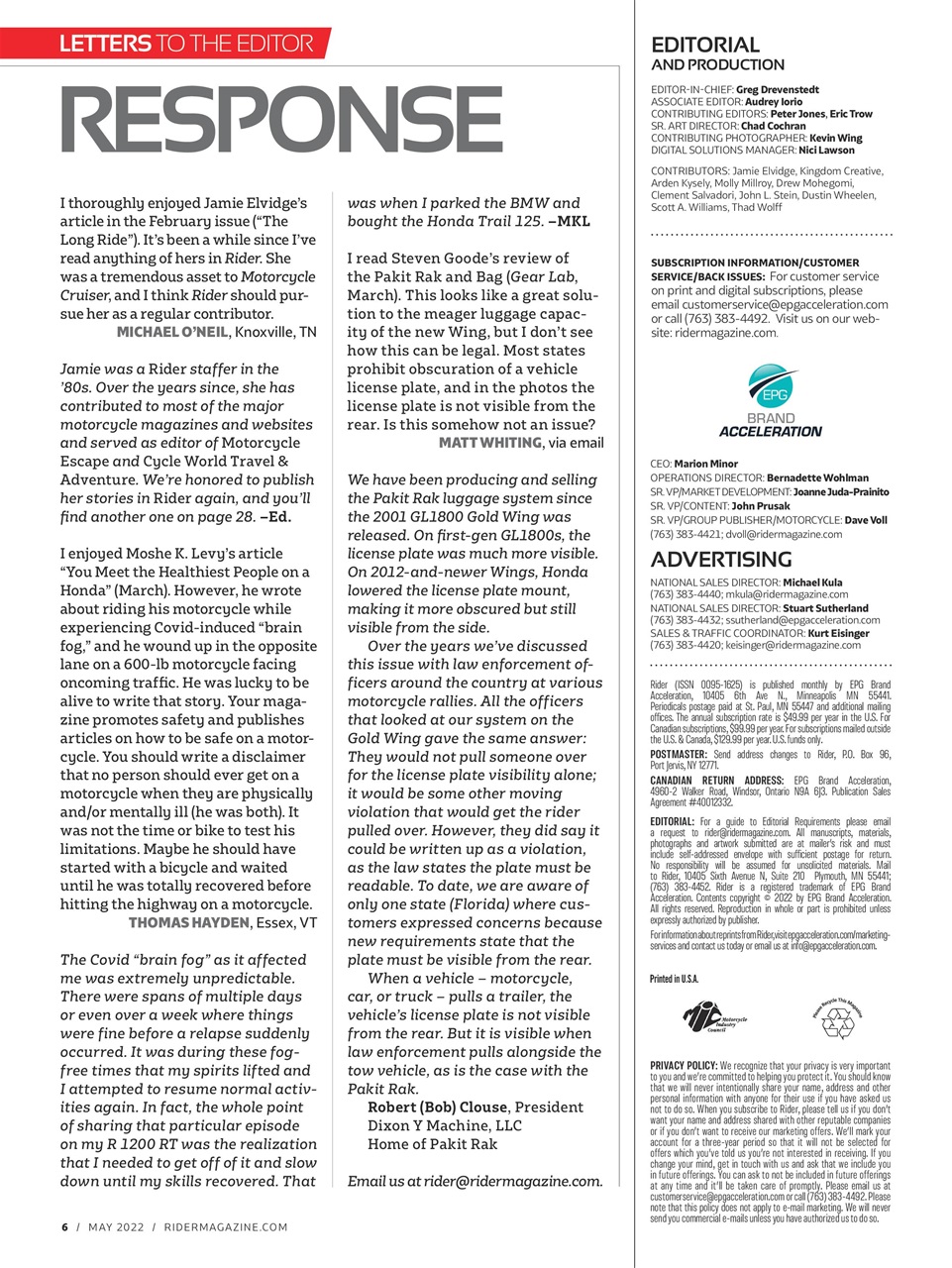 Rider Magazine Preview Pages