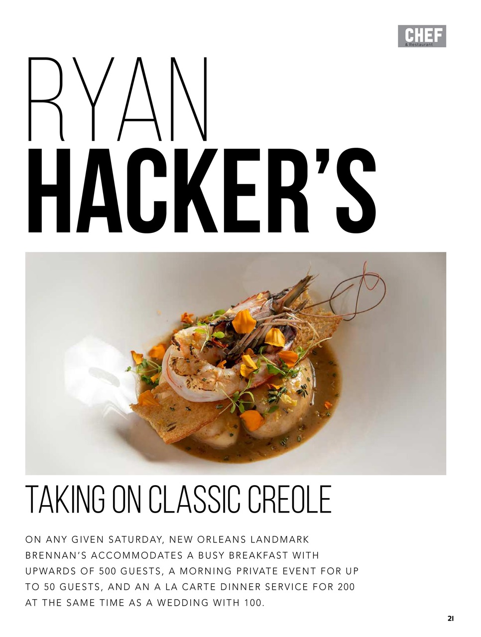 Chef & Restaurant USA Magazine Preview Pages