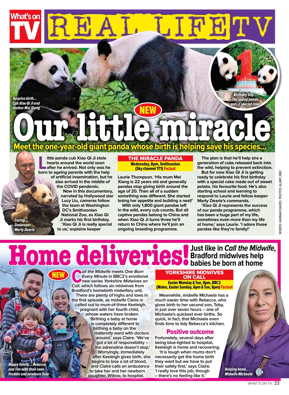 What's on TV Preview Pages