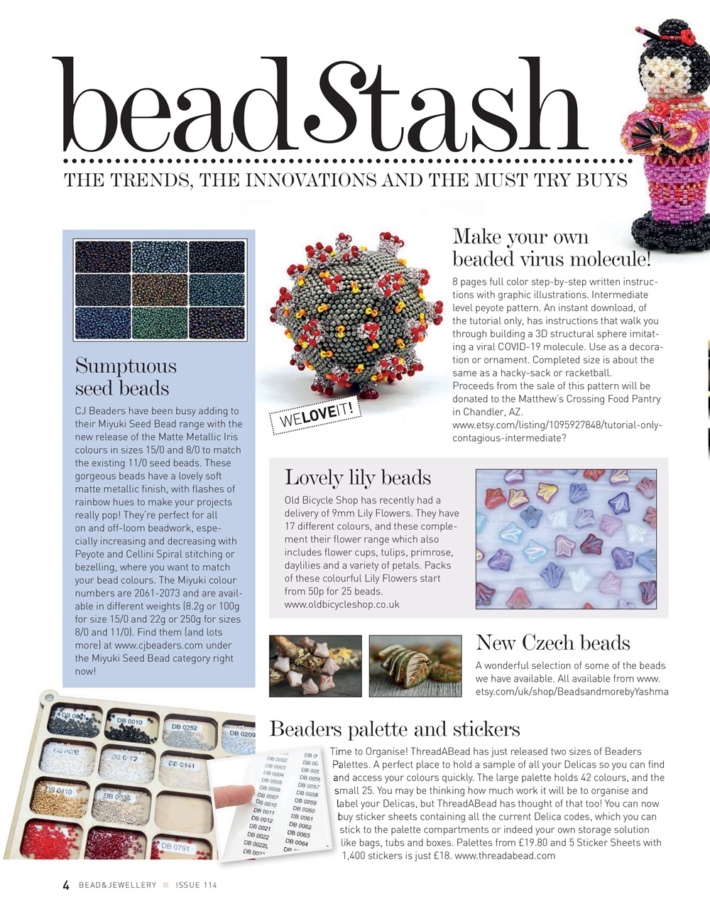 Bead & Jewellery Magazine Preview Pages