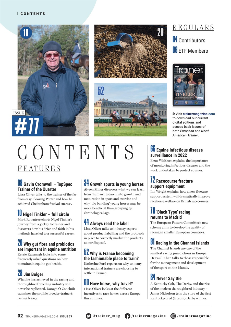 European Trainer Magazine - horse racing Preview Pages