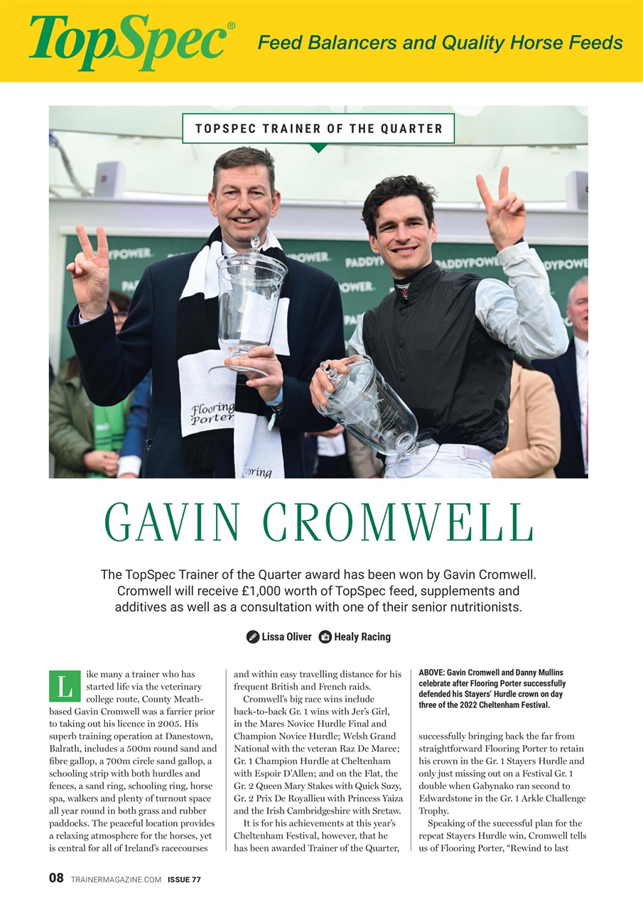 European Trainer Magazine - horse racing Preview Pages