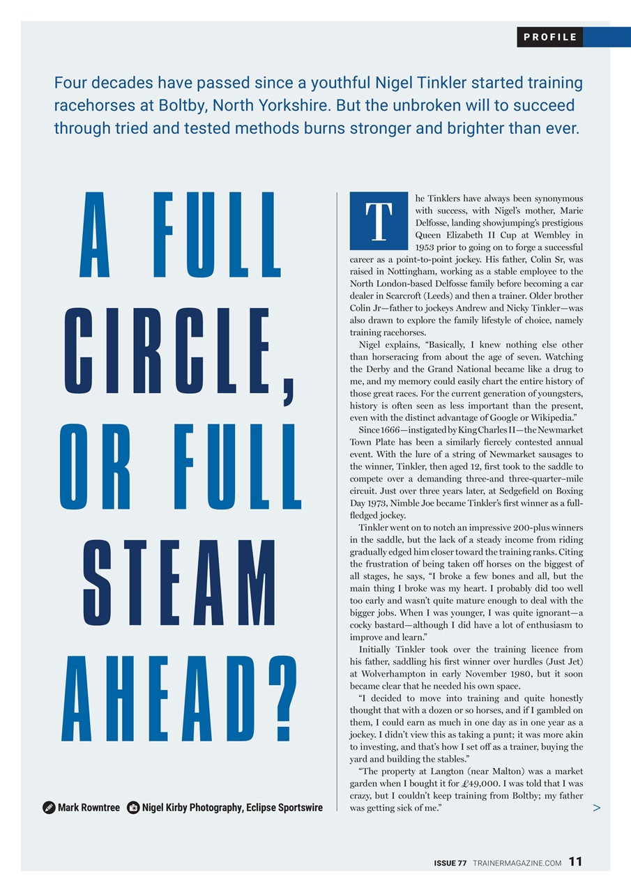 European Trainer Magazine - horse racing Preview Pages