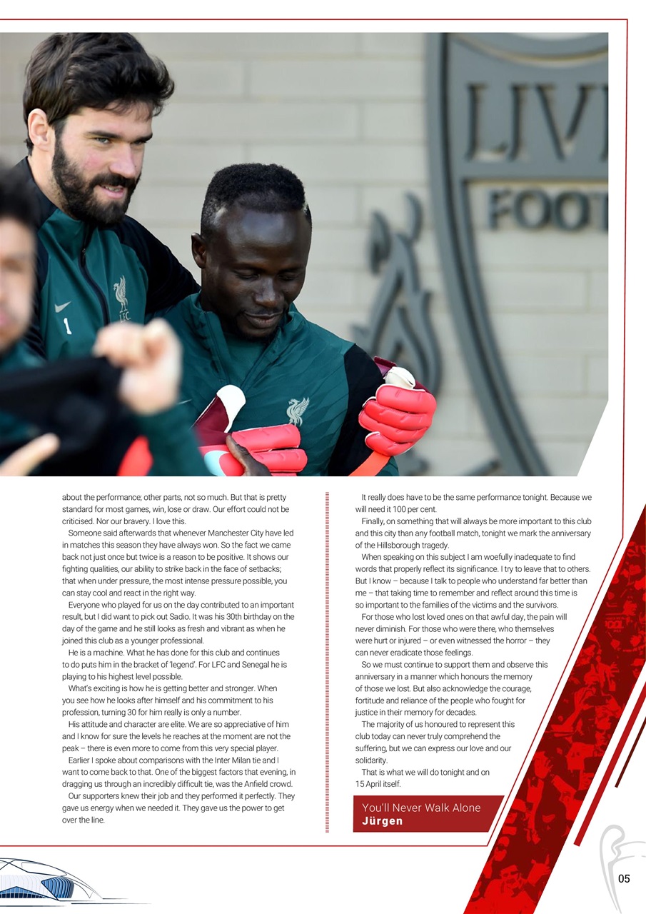 Liverpool FC Programmes Preview Pages