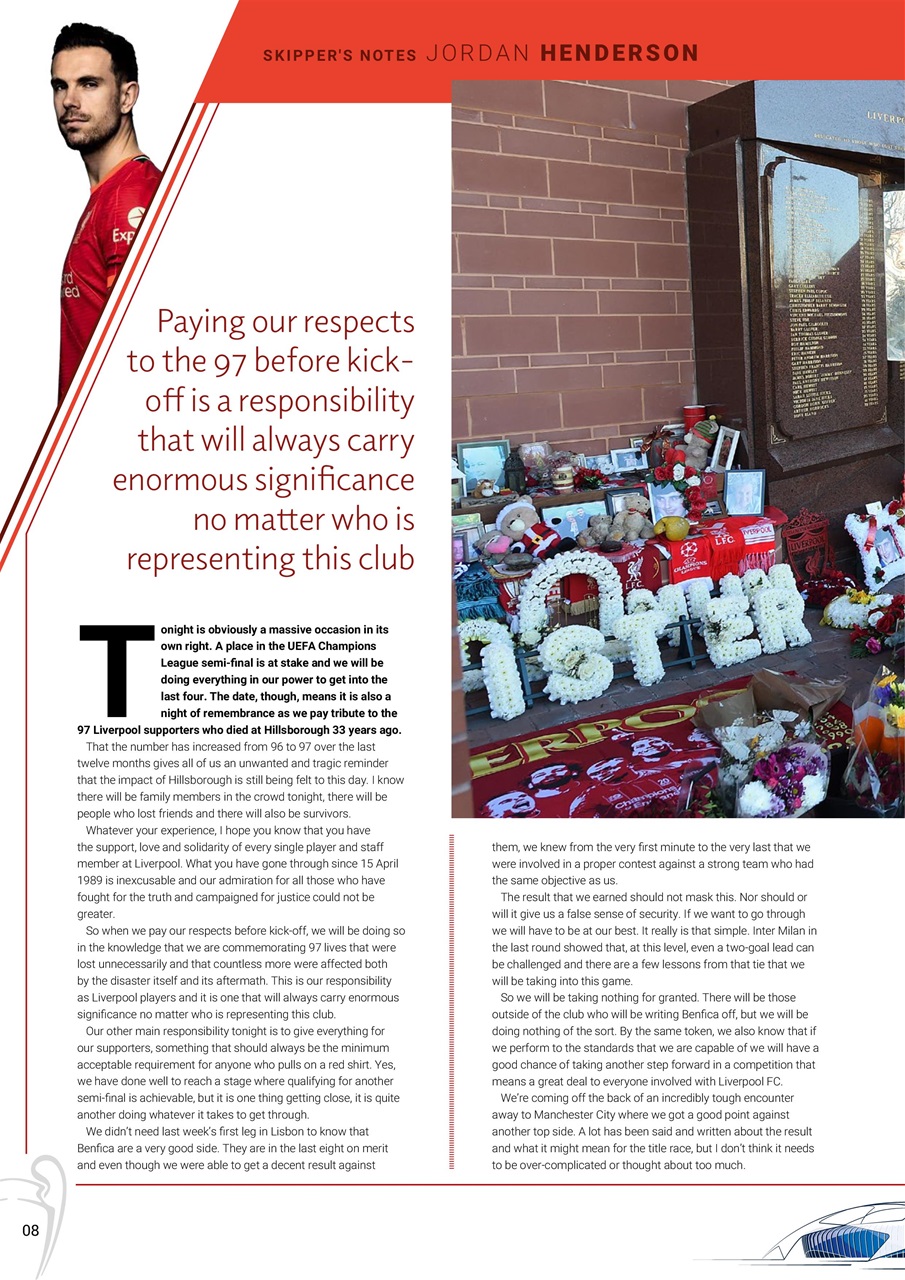 Liverpool FC Programmes Preview Pages