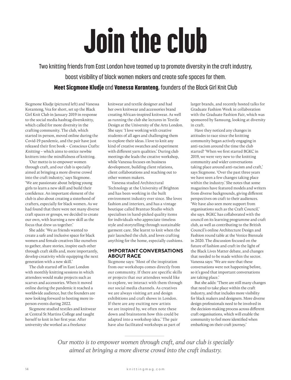 Knitting Preview Pages