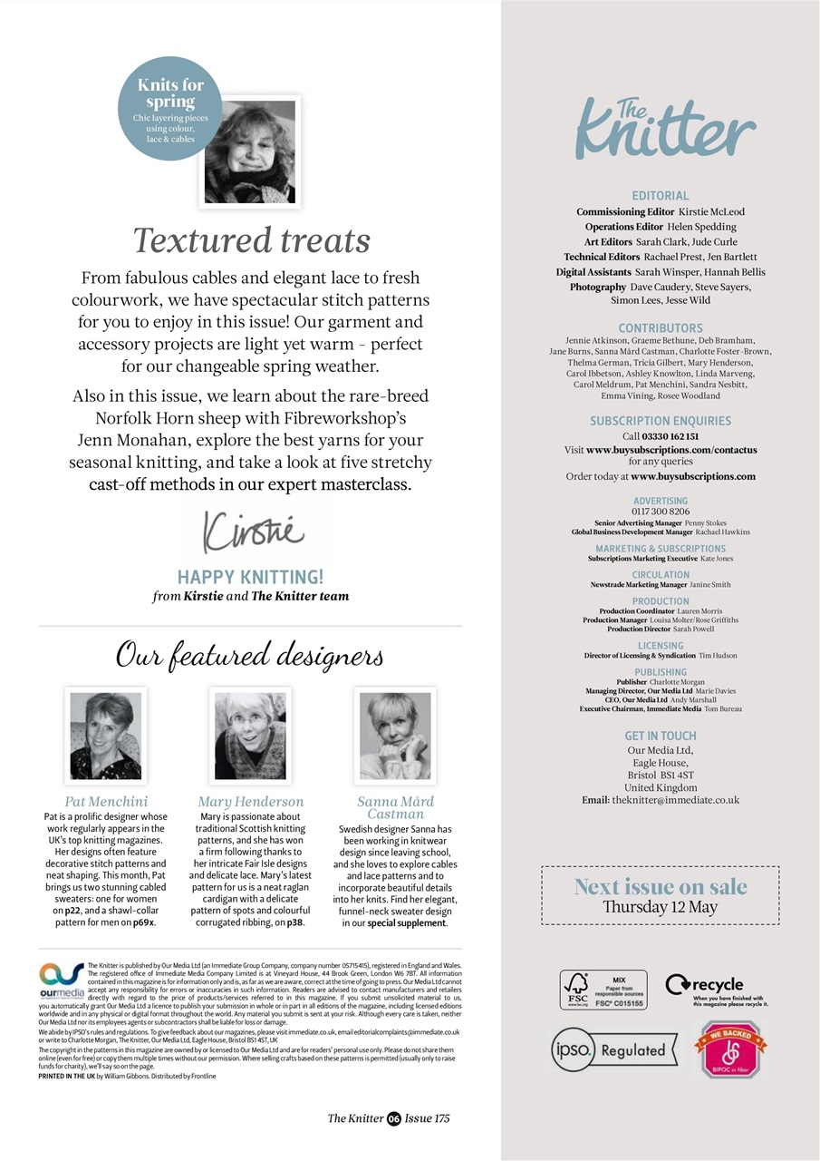 The Knitter Preview Pages