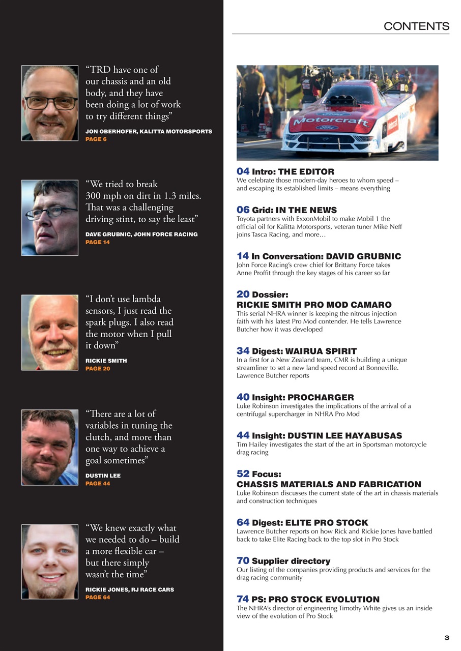 DRAG Race Technology Preview Pages