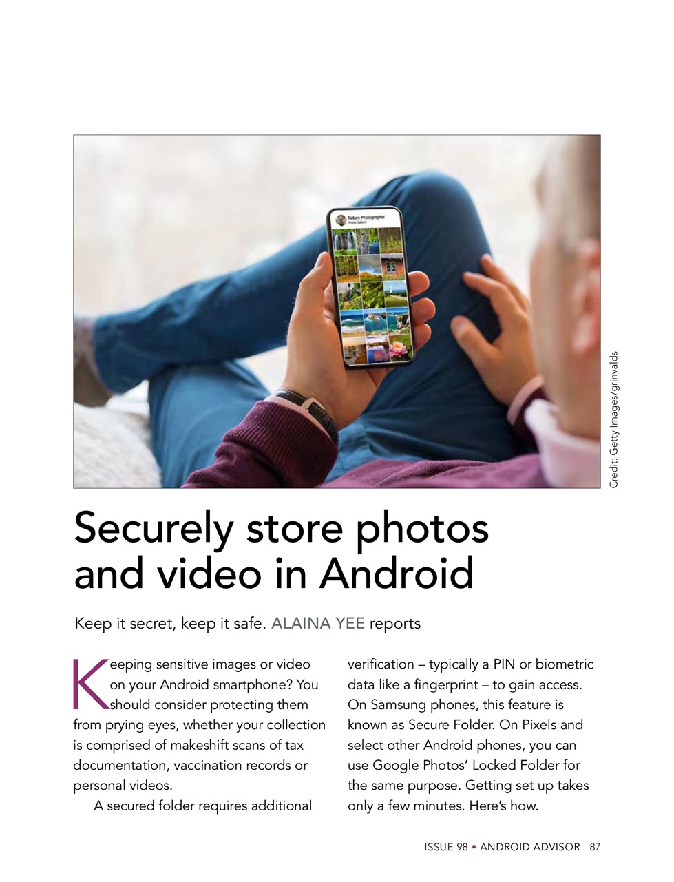 Android Advisor Preview Pages