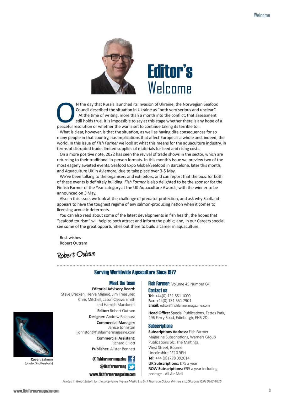 Fish Farmer Magazine Preview Pages