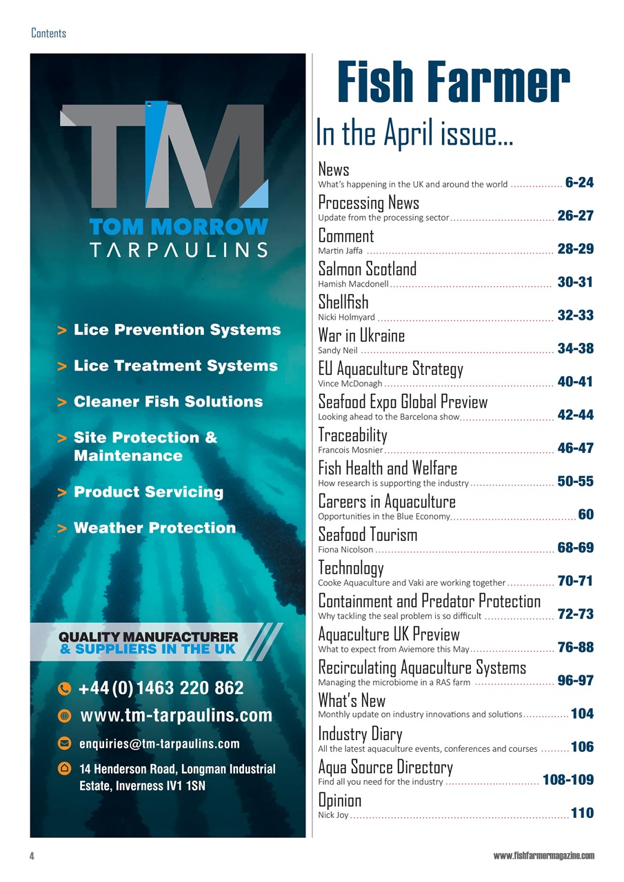 Fish Farmer Magazine Preview Pages