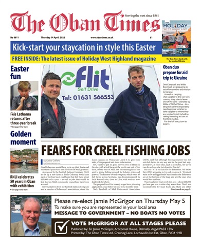 The Oban Times & Lochaber Times issue 14th April 2022