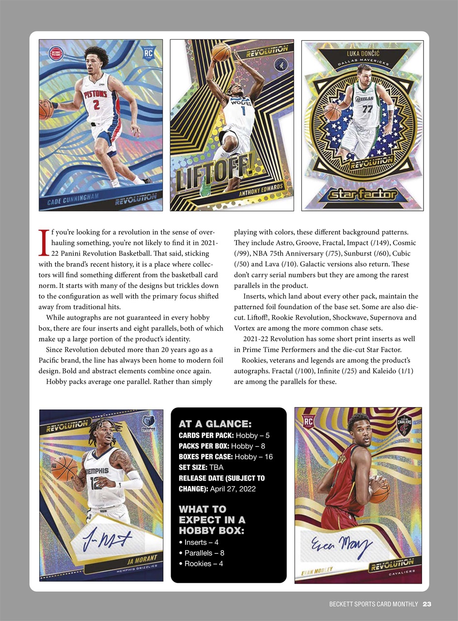Sports Card Monthly Magazine Preview Pages