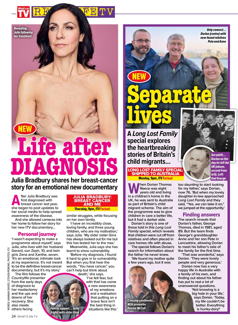 What's on TV Preview Pages