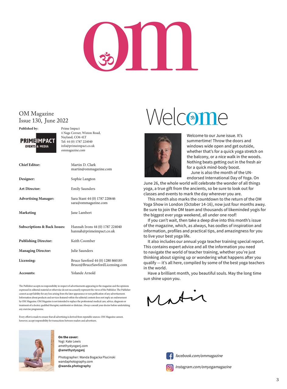 OM Yoga Magazine Preview Pages