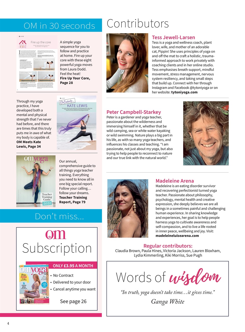 OM Yoga Magazine Preview Pages