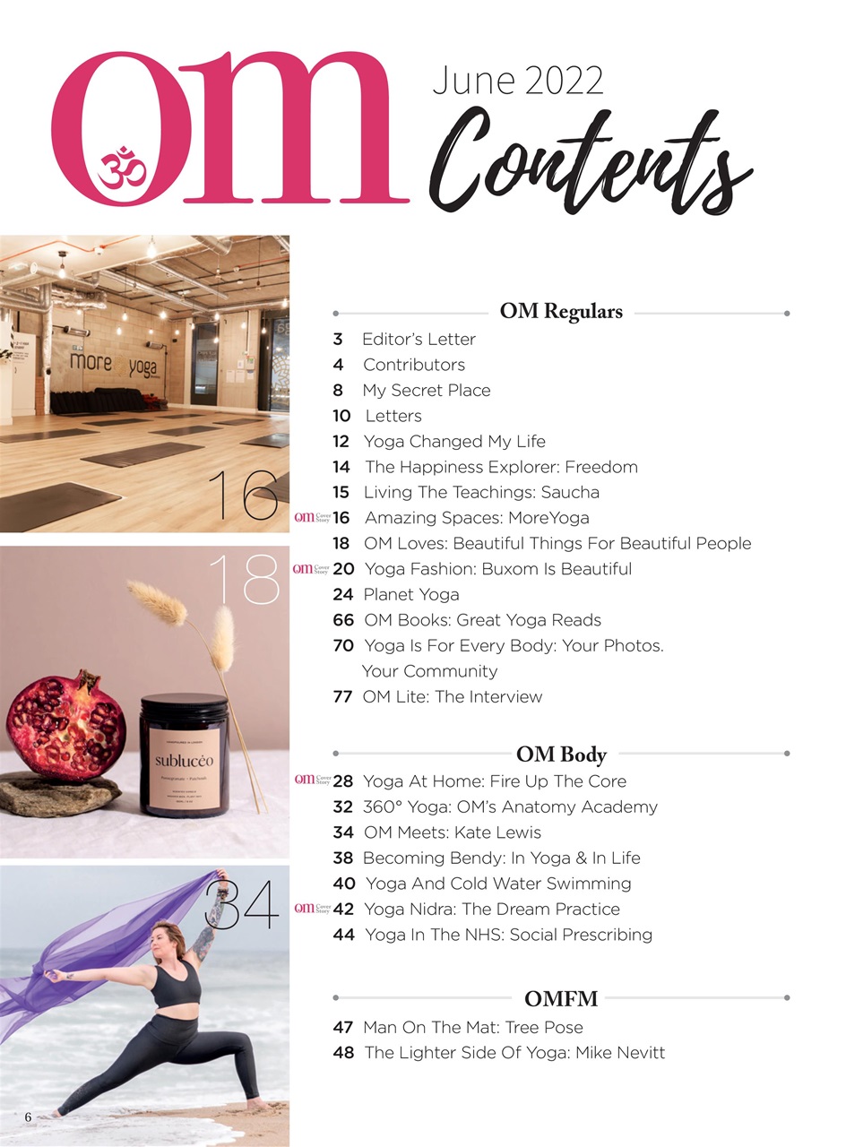 OM Yoga Magazine Preview Pages