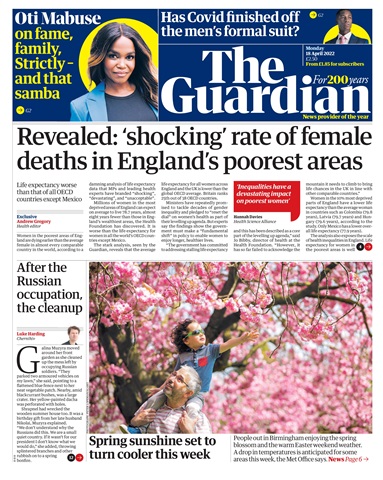 The Guardian Newspaper issue Monday, April 18, 2022
