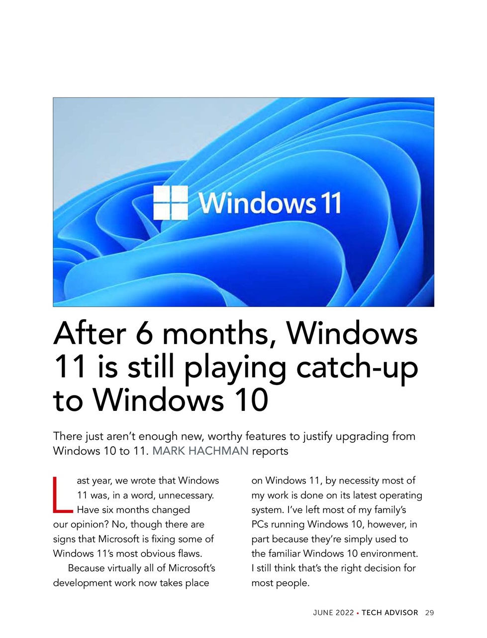 Tech Advisor Preview Pages