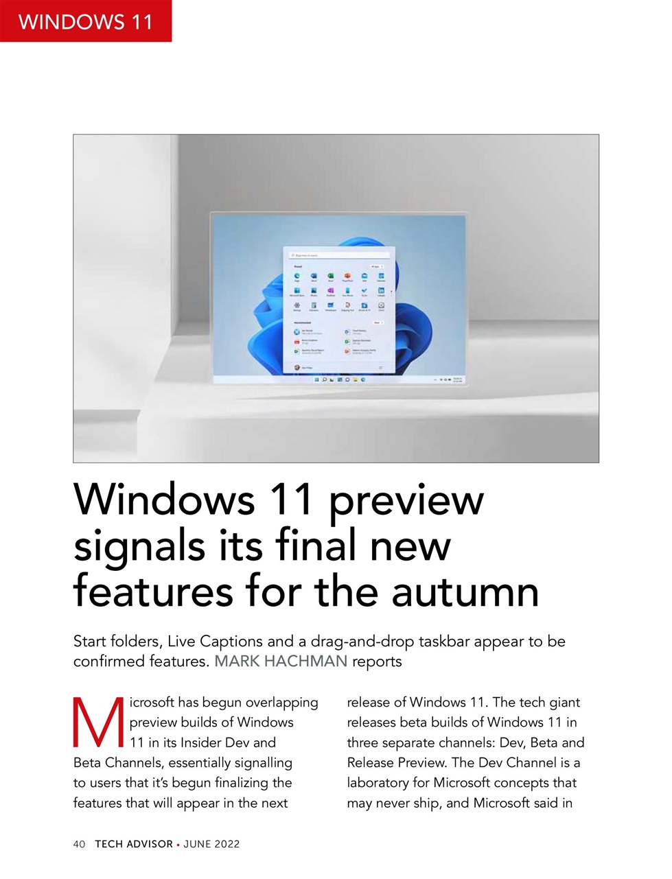 Tech Advisor Preview Pages