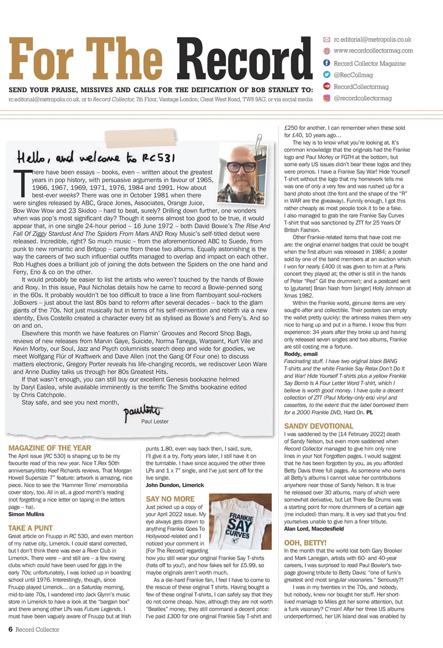 Record Collector Preview Pages