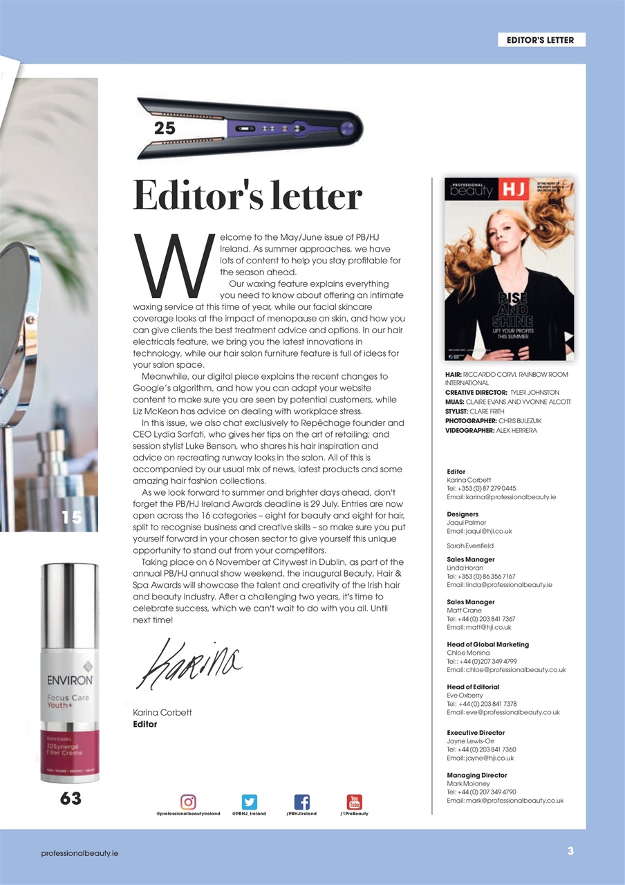 Professional Beauty & HJ Ireland Preview Pages