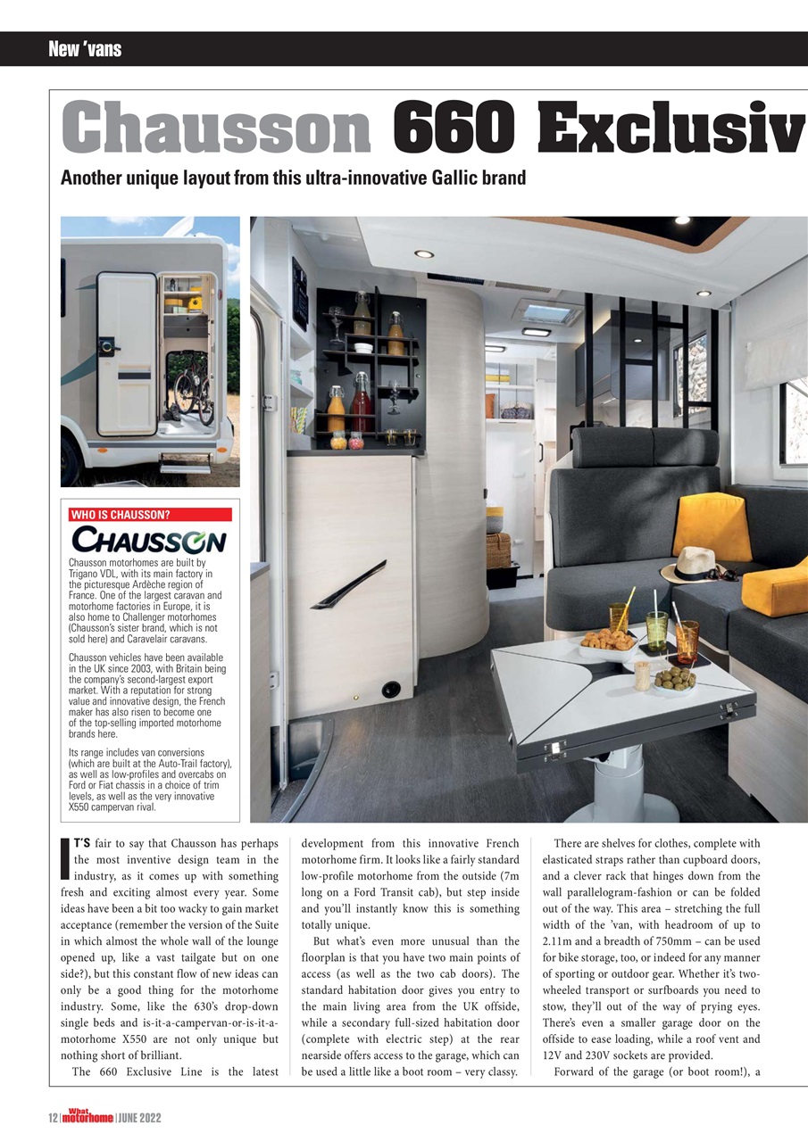 What Motorhome magazine Preview Pages