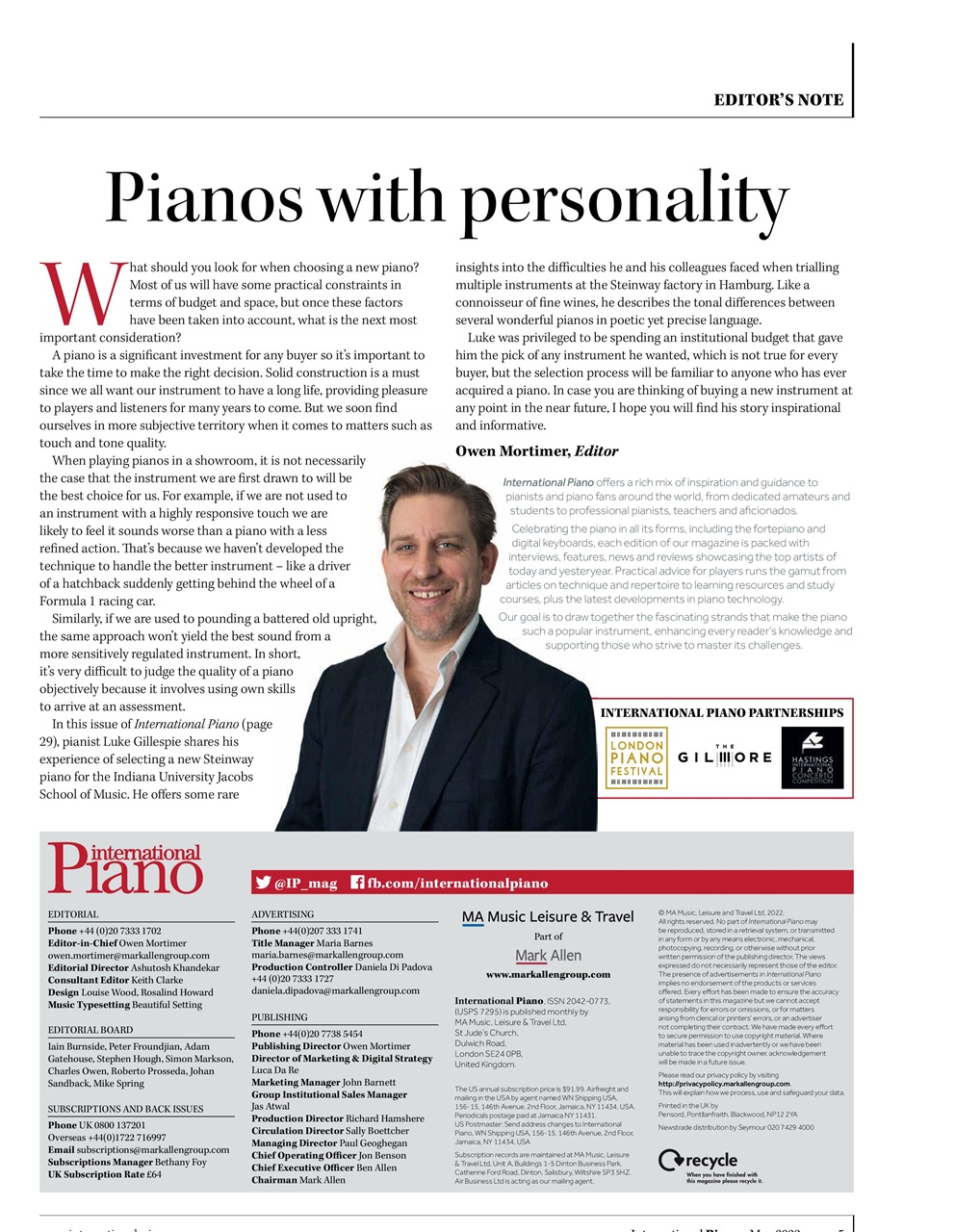 International Piano Preview Pages