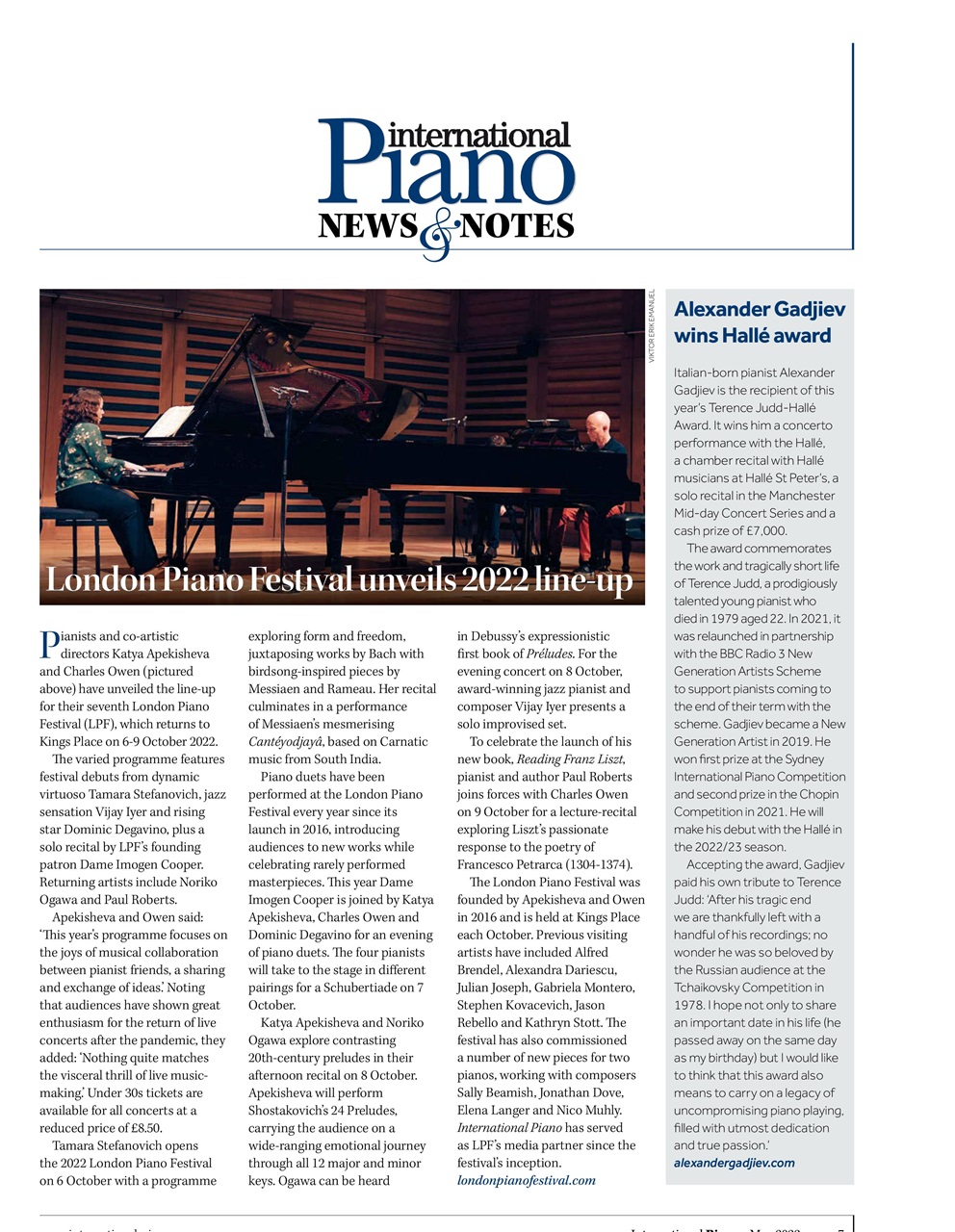 International Piano Preview Pages
