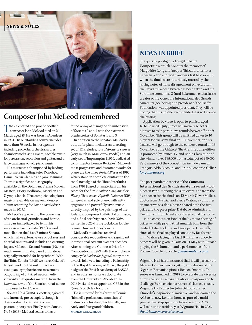 International Piano Preview Pages