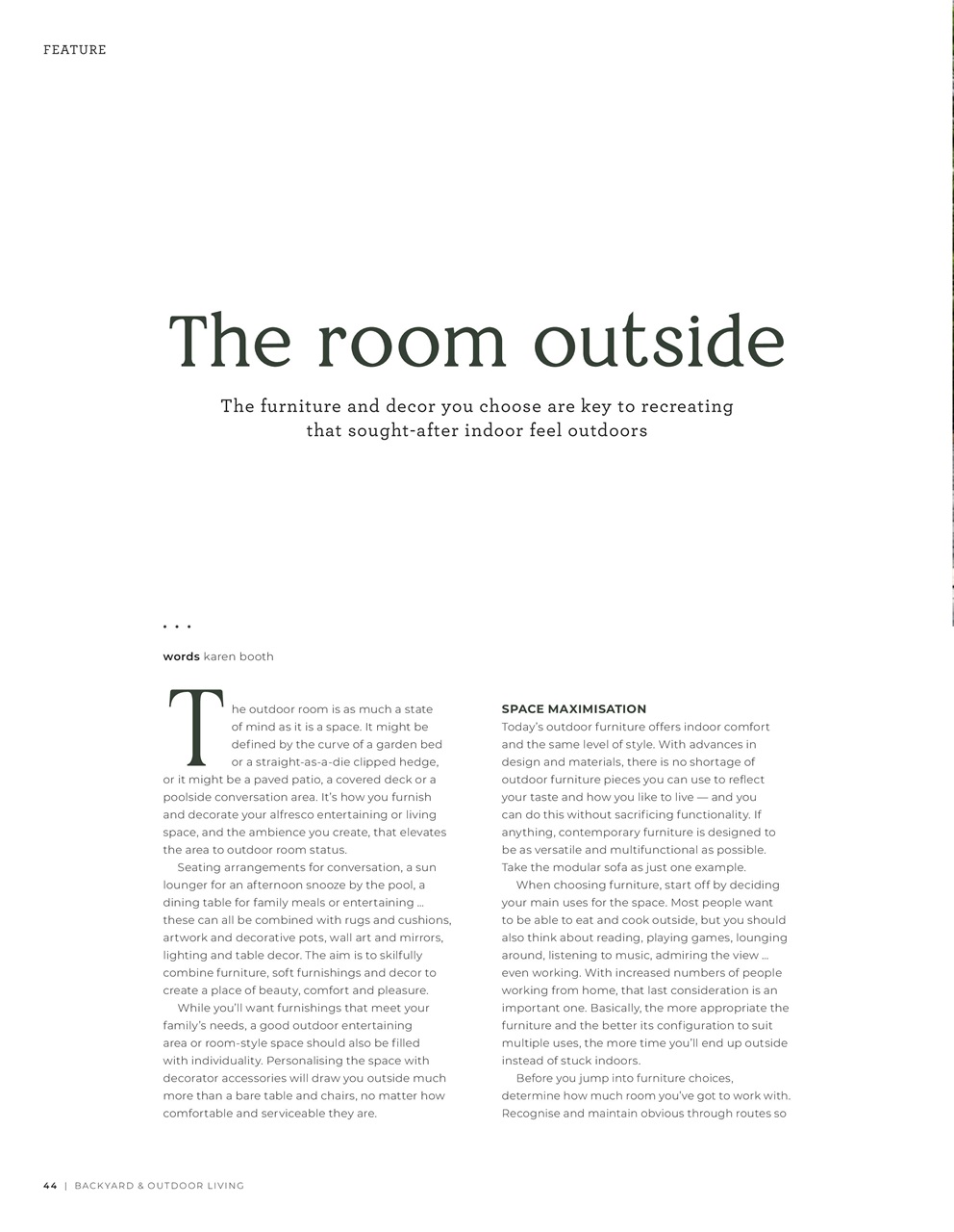 Backyard & Outdoor Living Preview Pages