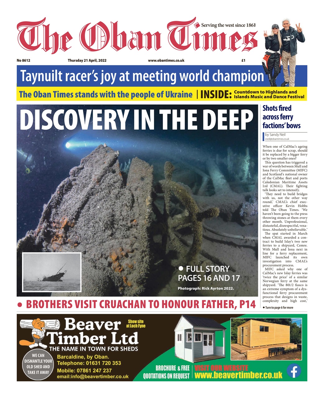The Oban Times & Lochaber Times Preview Pages