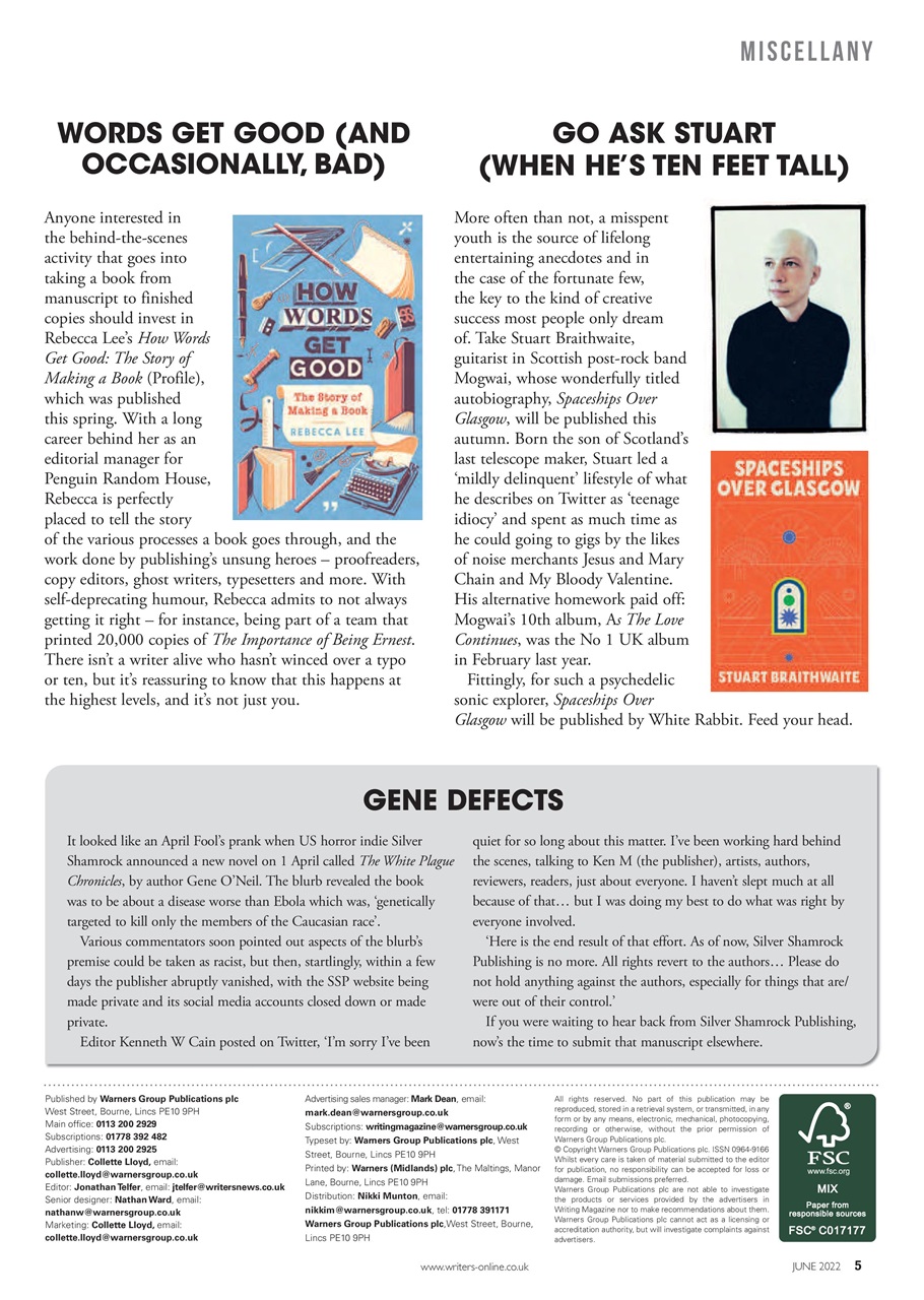 Writing Magazine Preview Pages