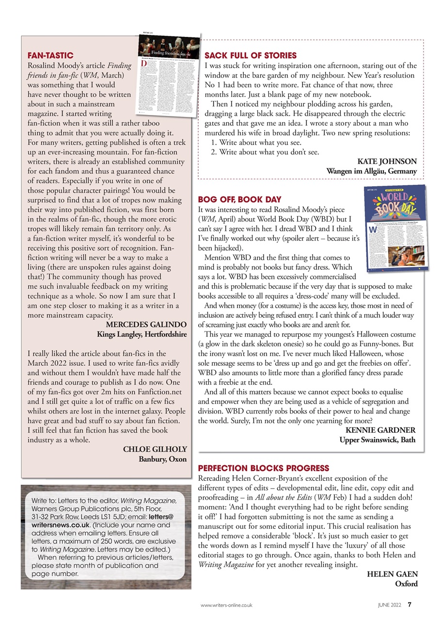 Writing Magazine Preview Pages