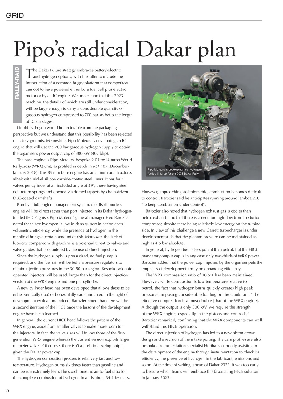 Race Engine Technology Preview Pages