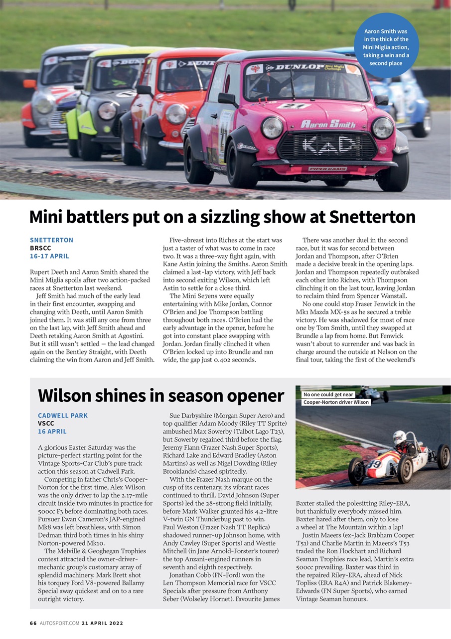 Autosport Preview Pages