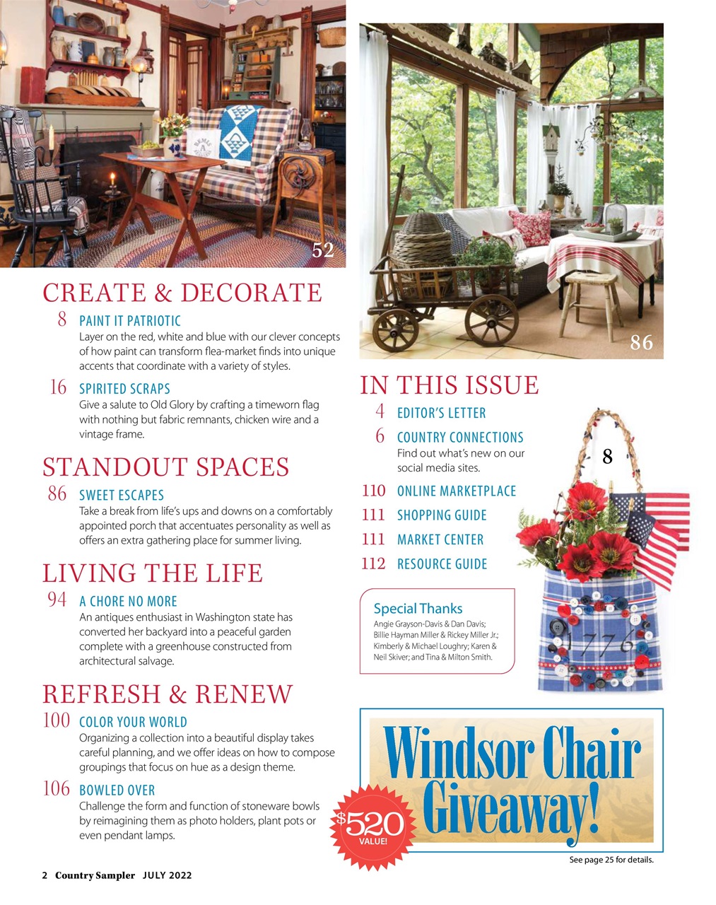 Country Sampler Home Preview Pages