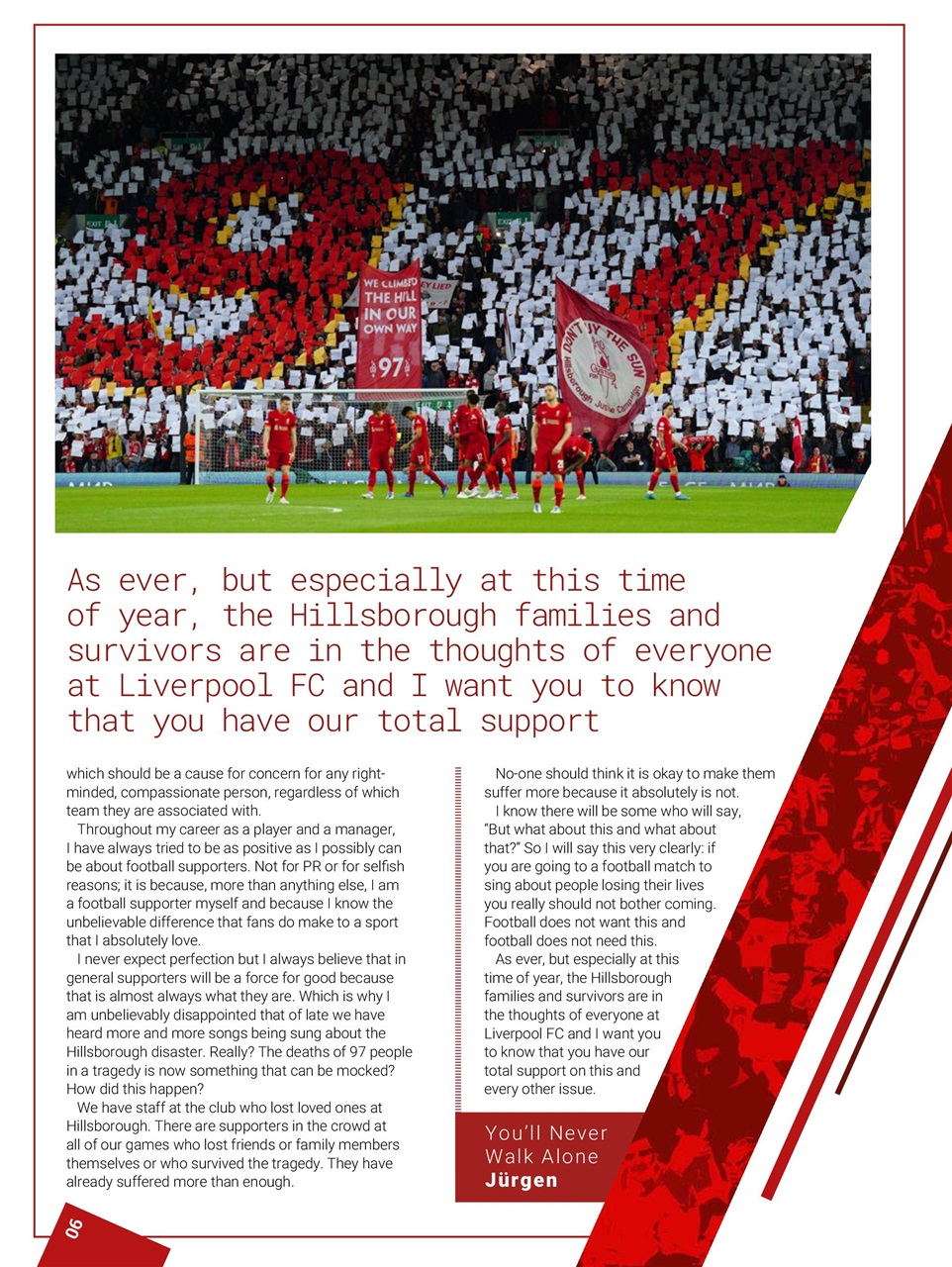 Liverpool FC Programmes Preview Pages