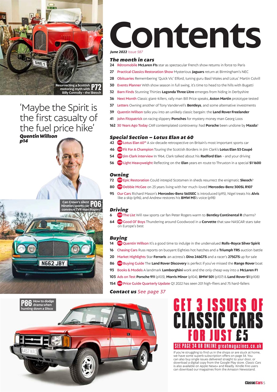 Classic Cars Preview Pages