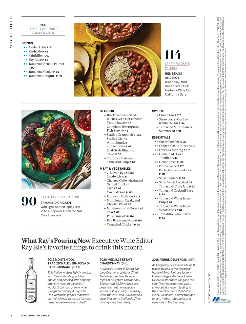 Food & Wine Preview Pages