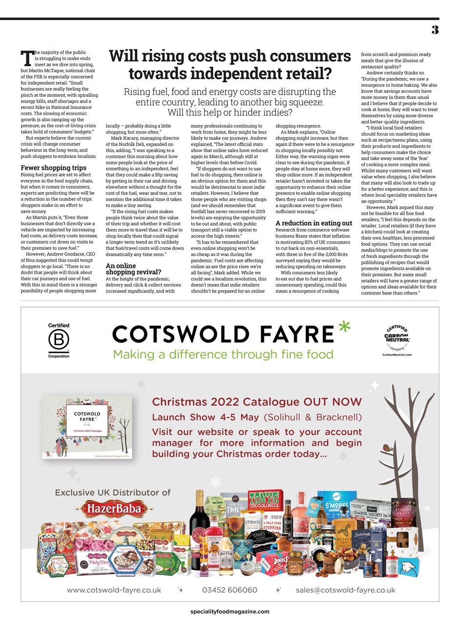 Speciality Food Preview Pages