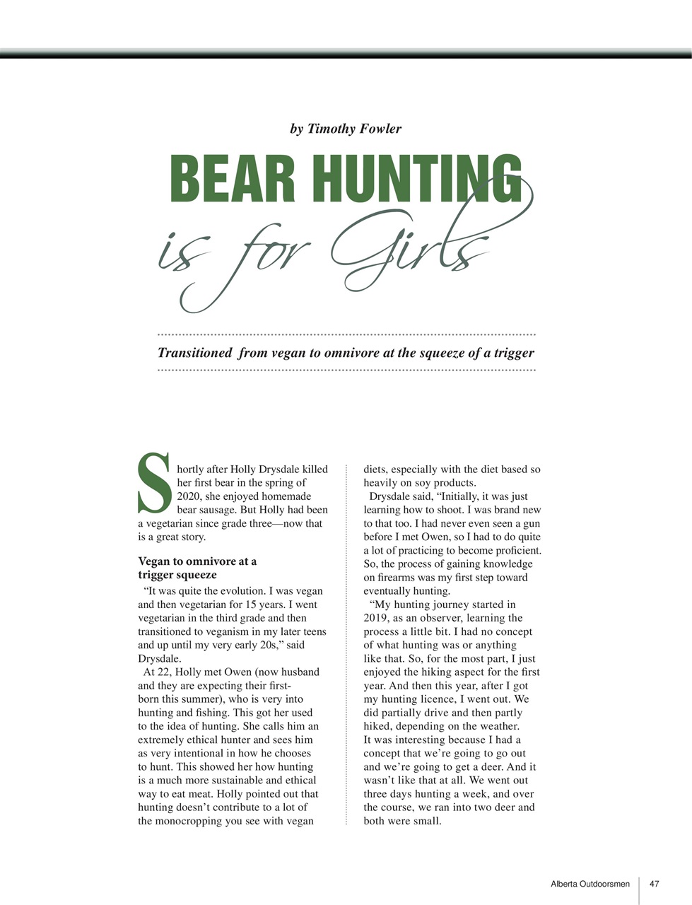Alberta Outdoors Preview Pages
