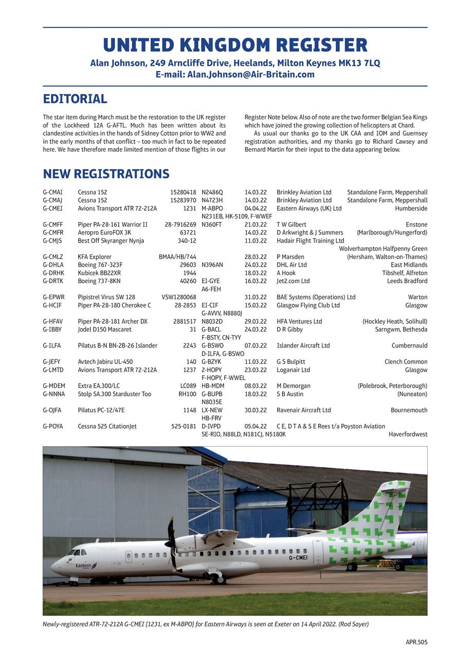 Air Britain News Preview Pages