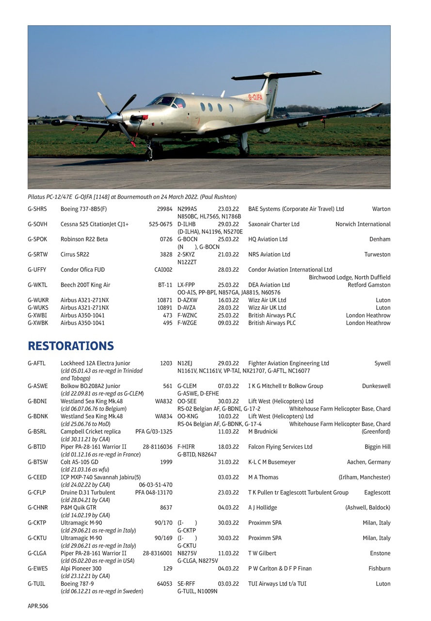 Air Britain News Preview Pages