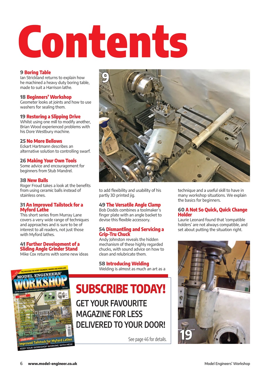 Model Engineer & Workshop Magazine Preview Pages