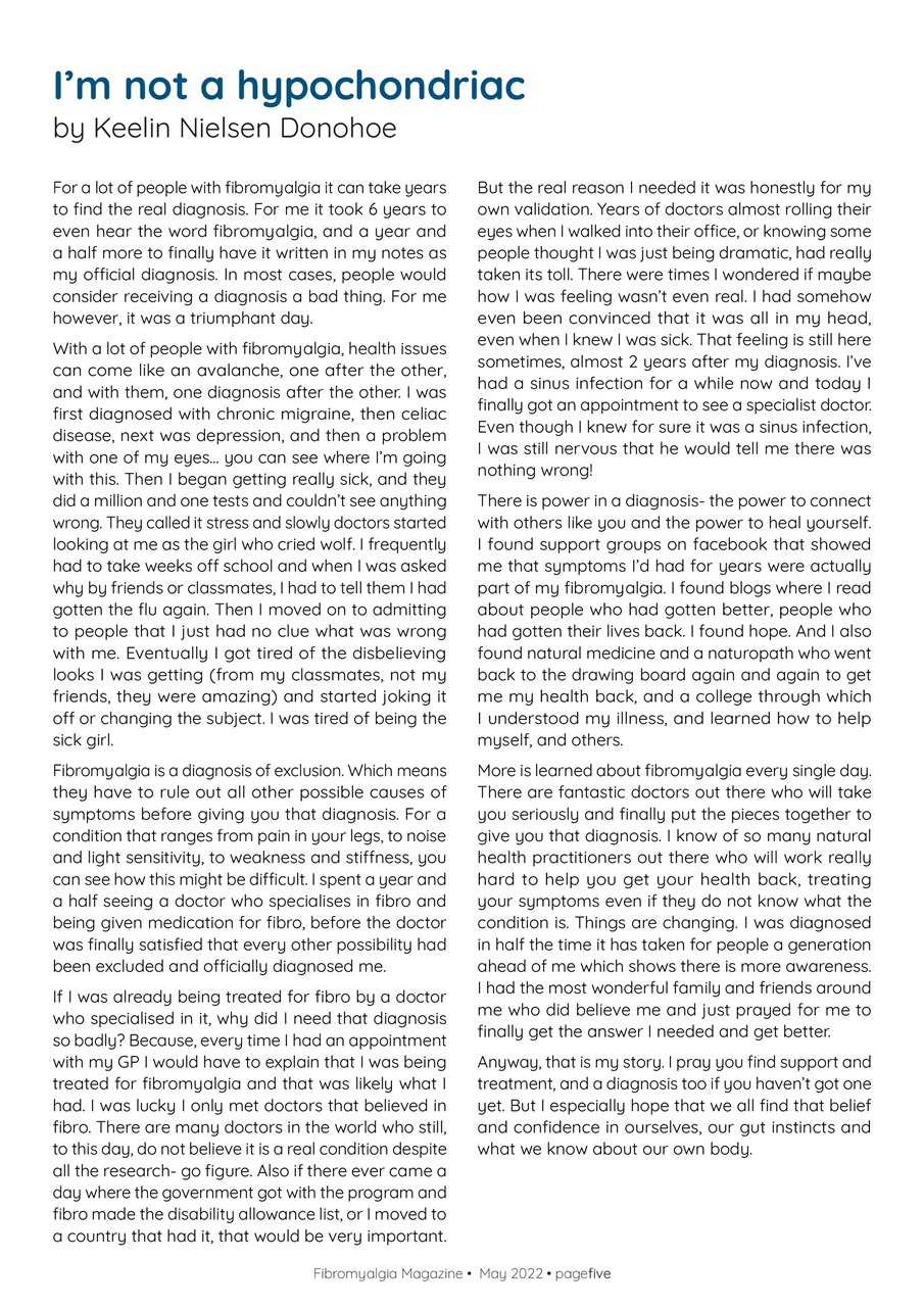 Fibromyalgia Magazine Preview Pages