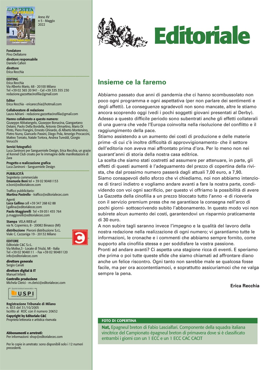 La Gazzetta Della Cinofilia Venatoria Preview Pages